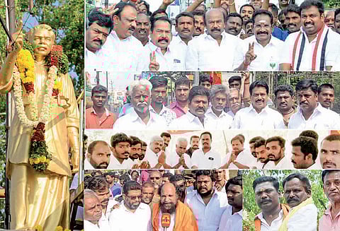 மதுரை, உசிலம்பட்டியில் மூக்கையாத்தேவர் சிலைக்கு மாலை அணிவித்து மரியாதை