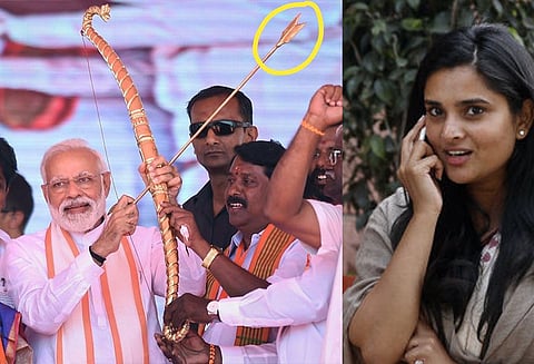 அம்பை மாற்றிப் பிடித்த பிரதமர் மோடியை கலாய்த்த நடிகை திவ்யா ஸ்பந்தனா