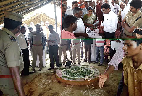 கண்ணமங்கலம் அருகே ஜலசமாதி அடைந்ததாக கூறப்பட்ட வாலிபரின் உடல் தோண்டி எடுப்பு கலெக்டர் முன்னிலையில் பிரேத பரிசோதனை