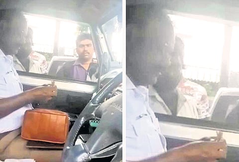 லஞ்சம் வாங்கிய போக்குவரத்து இன்ஸ்பெக்டர் பணி இடைநீக்கம்