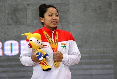 சர்வதேச பளுதூக்குதல் போட்டியில் இந்திய வீராங்கனை மீராபாய் சானு தங்கம் வென்றார்