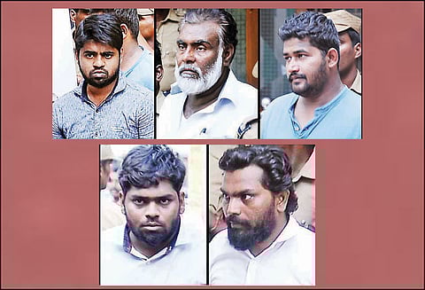 பா.ம.க. பிரமுகர் கொலையில் கைதான 5 பேர் சிறையில் அடைப்பு