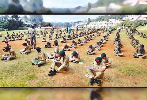 ஊட்டியில் தேசிய மாணவர் படையினருக்கு எழுத்துத்தேர்வு