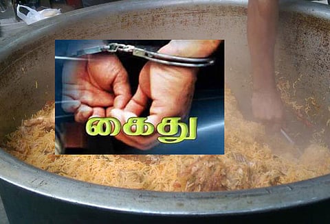 கரப்பான் பூச்சி கிடந்ததாக கூறி பிரியாணி கடை மேலாளரை மிரட்டிய 3 பேர் கைது