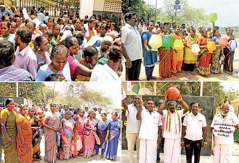 நெல்லை கலெக்டர் அலுவலகத்தை கிராம மக்கள் முற்றுகை வறுமைக்கோட்டுக்கு கீழ் உள்ளவர்களின் பட்டியலை திருத்தி அமைக்க வலியுறுத்தல்