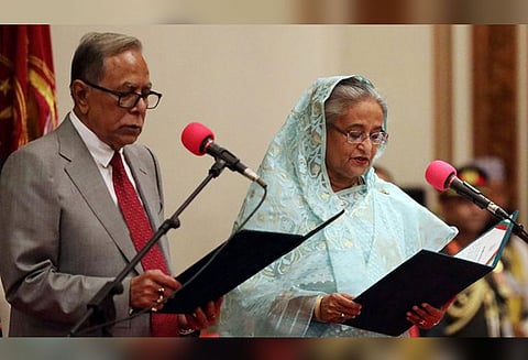 வங்காளதேச பிரதமராக ஷேக் ஹசீனா பதவி ஏற்பு