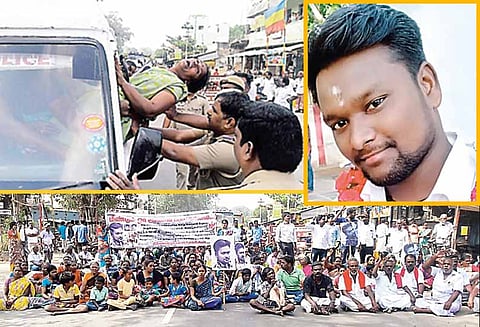 காதல் திருமணம் செய்த வாலிபர் மர்ம சாவு, பெண்ணாடத்தில், உறவினர்கள் மீண்டும் சாலை மறியல்