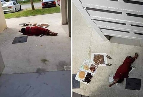 மிளகாய் வத்தல் காய வைத்து அதன் அருகில் வயதான தாய் ஒருவர் -வைரலான புகைப்படம்