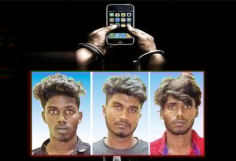 ராயபுரத்தில் ஓடும் பஸ்சில் செல்போன் திருடிய 3 பேர் கைது