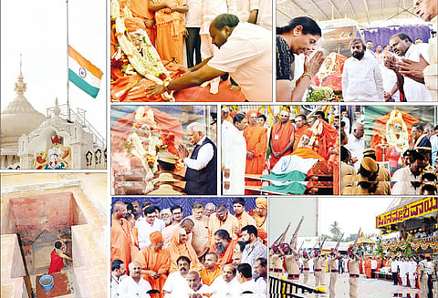 அரசு மரியாதையுடன் நடந்தது சிவக்குமார சுவாமி உடல் அடக்கம் 10 லட்சம் பக்தர்கள் அஞ்சலி மத்திய அரசு சார்பில் நிர்மலா சீதாராமன் பங்கேற்றார்