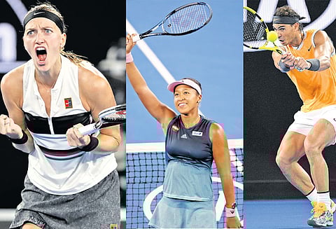 ஆஸ்திரேலிய ஓபன் டென்னிஸ்: இறுதிப்போட்டியில் கிவிடோவா-ஒசாகா ஆண்கள் ஒற்றையரில் நடால் அபாரம்