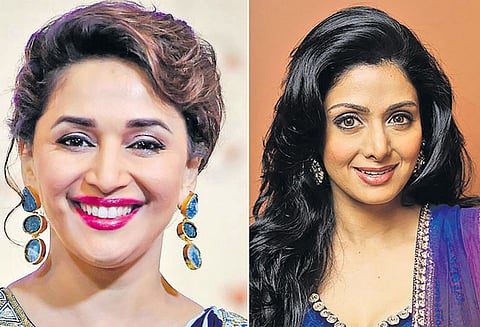 படமாகும் வாழ்க்கை கதை; ஸ்ரீதேவி வேடத்தில் மாதுரி தீட்சித்?