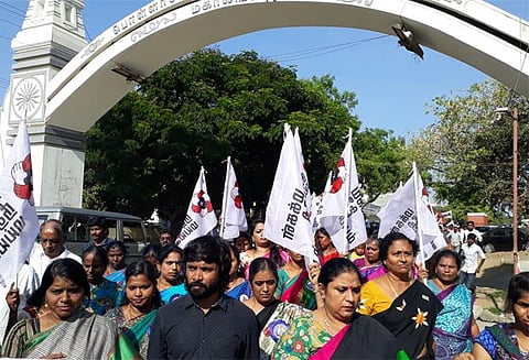 பொள்ளாச்சி பயங்கரம் : குற்றவாளிகள் மீது நடவடிக்கை எடுக்க வலியுறுத்தி மக்கள் நீதி மய்யம் பேரணி
