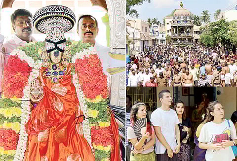 கோவிந்தா கோஷம் முழங்க ஸ்ரீரங்கத்தில் பங்குனி தேரோட்டம் திரளான பக்தர்கள் சாமி தரிசனம்