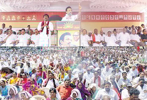 மத்திய, மாநில அரசுகள் மீது மக்கள் வெறுப்பில் உள்ளனர்: 40 தொகுதிகளிலும் தி.மு.க. கூட்டணி வெற்றி பெறும் சேலத்தில் மு.க.ஸ்டாலின் பேச்சு