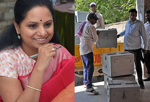 தெலுங்கானா முதல்வரின் மகள் களமிறங்கிய தொகுதியில் வாக்குச்சீட்டு முறை