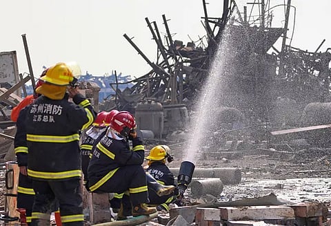 சீனாவில் வாயு கசிவால் தொழிற்சாலையில் வெடிவிபத்து; 7 பேர் பலி