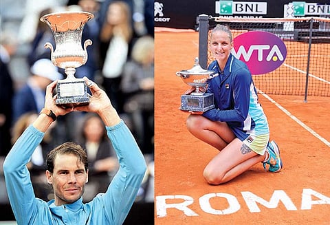 இத்தாலி ஓபன் டென்னிஸ்: நடால், பிளிஸ்கோவா ‘சாம்பியன்’