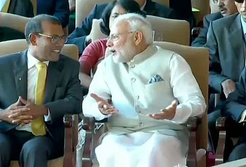 தேர்தலுக்கு பிந்தைய கருத்துக்கணிப்புகள் பாஜகவுக்கு சாதகம்: பிரதமர் மோடிக்கு முகம்மது நஷீத் வாழ்த்து