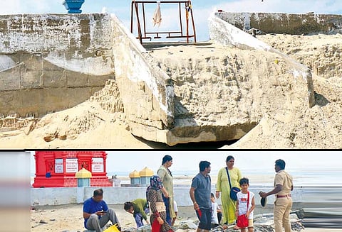 அரிச்சல்முனைக்கு, தடையை மீறி சென்ற சுற்றுலா பயணிகள் - எச்சரிக்கை செய்து திருப்பி அனுப்பிய போலீசார்