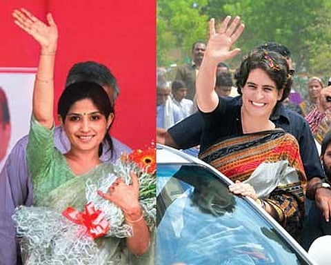 உத்தரபிரதேசத்தில் சமாஜ்வாடி-காங்கிரஸ் கூட்டணி ஒரே மேடையில் ராகுல்காந்தி-அகிலேஷ், பிரியங்கா-டிம்பிள்