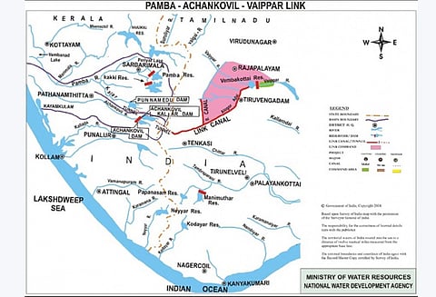கேரளா - தமிழகம் இடையே ஓடும் பம்பா-அச்சன்கோவில்-வைப்பாறு ஆறுகளை இணைப்பதற்கு கேரள அரசு எதிர்ப்பு