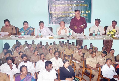 இளஞ்சிறார் நீதி–பராமரிப்பு சட்டம் பற்றிய ஆலோசனைக் கூட்டம் நீதிபதி தலைமையில் நடந்தது