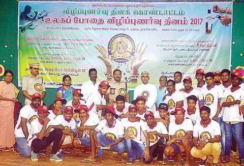 10 இடங்களில் இருந்து போதை தடுப்பு விழிப்புணர்வு ஜோதி நாகர்கோவிலுக்கு எடுத்து வரப்பட்டது