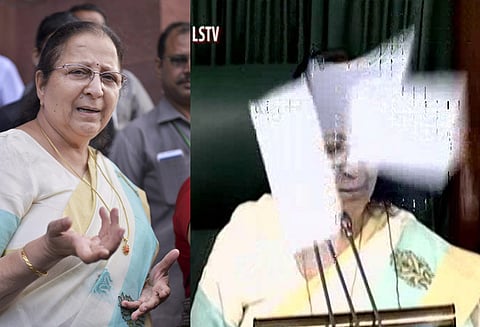 மக்களவையில் காங்கிரஸ் எம்.பி.க்கள் செயல் மிகவும் காயப்படுத்தியது - சுமித்ரா மகாஜன்