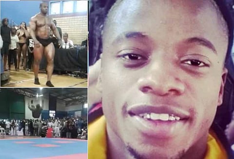 பாடிபில்டர் சாம்பியன் போட்டியில் குட்டிக்கரணம் அடித்த வீரர் கழுத்து உடைந்து பலி-வீடியோ