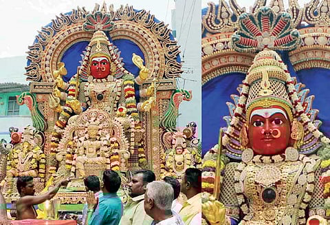 சேலம் செவ்வாய்பேட்டையில் ஆடித்திருவிழா: சமயபுரம் மாரியம்மன் வீதி உலா