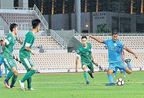 ஆசிய கோப்பை கால்பந்து தகுதி சுற்று: இந்திய அணி வெற்றி