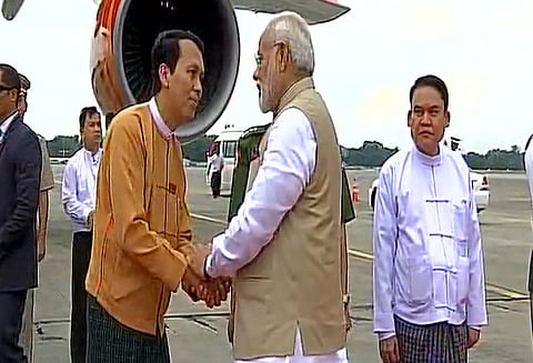 மியான்மர் பயணத்தை நிறைவு செய்து டெல்லி புறப்பட்டார் பிரதமர் மோடி