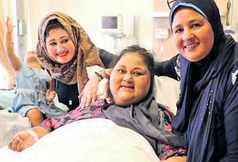 அபுதாபியில் எகிப்து நாட்டின் குண்டு பெண் மரணம் மும்பையில் சிகிச்சை பெற்றவர்