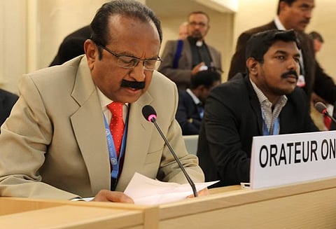 ஜெனீவாவில் வைகோவை சிங்களர்கள் தாக்க முயன்றதை அடுத்து ஐ.நா. சார்பில் வைகோவுக்கு பாதுகாப்பு