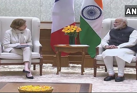 புதுடெல்லியில் பிரதமர் மோடியுடன் பிரான்ஸ் பாதுகாப்புதுறை மந்திரி சந்திப்பு