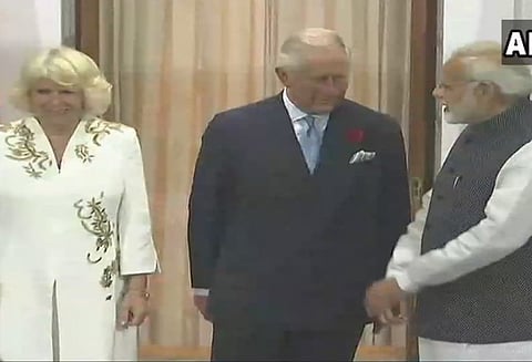 பிரதமர் நரேந்திர மோடியுடன் இங்கிலாந்து இளவரசர் சார்லஸ் சந்திப்பு