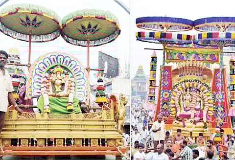 கார்த்திகை தீபத்திருவிழா 4-ம் நாள்: நாக வாகனத்தில் சந்திரசேகரர் வீதிஉலா