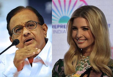 இவாங்கா டிரம்ப் காங்கிரஸ் அரசின் சாதனையையே புகழ்ந்து பேசினார்: ப சிதம்பரம் சொல்கிறார்