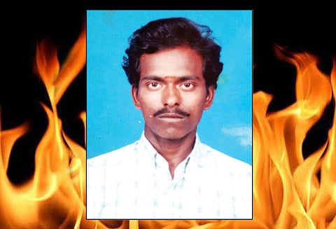 விருத்தாசலத்தில்: தொழிலாளியை கொன்று உடல் தீ வைத்து எரிப்பு