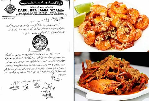 முஸ்லீம்கள் இறால் மற்றும் நண்டுகளை சாப்பிடக்கூடாது - ஹைதராபாத் இஸ்லாமிய அமைப்பு