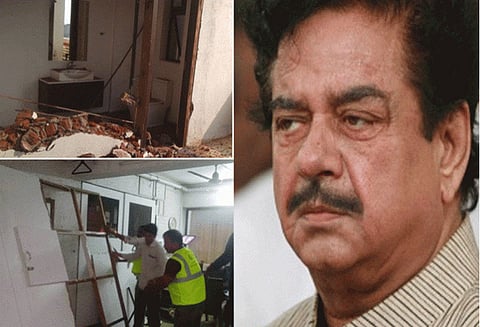 பாரதீய ஜனதா எம்.பி. சத்ருகன் சின்ஹாவின் பங்களாவின் ஒரு பகுதி இடித்து தள்ளப்பட்டது