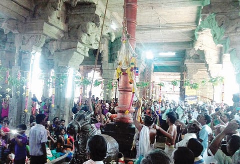 பணகுடி ராமலிங்க சுவாமி கோவிலில் தைத்திருவிழா கொடியேற்றம் திரளான பக்தர்கள் கலந்து கொண்டனர்