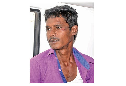 போலீசாரை கண்டித்து தற்கொலை மிரட்டல்