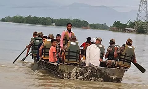 அசாமில் வெள்ளம்; 29 மாவட்டங்களில் 7.17 லட்சம் பேர் பாதிப்பு