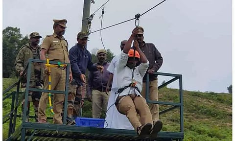 கொடைக்கானல் எழும்பள்ளம் ஏரியில் 'ஜிப்லைன்' சாகசம் அறிமுகம்
