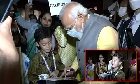 ஜப்பானில் பிரதமர் மோடியிடம் இந்தி மொழியில் பேசி அசத்திய சிறுவன்