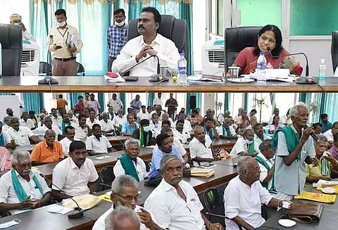 சொட்டுநீர் பாசனத்துக்கு மானியம் வழங்கவில்லை; குறைதீர்க்கும் கூட்டத்தில் விவசாயிகள் புகார்