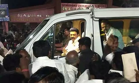 முதல்-அமைச்சர் மு.க.ஸ்டாலினுக்கு சிறப்பான வரவேற்பு