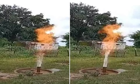 மத்திய பிரதேசம்: அடிபம்பில் ஒரே நேரத்தில் நீரும், நெருப்பும் வெளியேறியதால் கிராம மக்கள் பீதி...